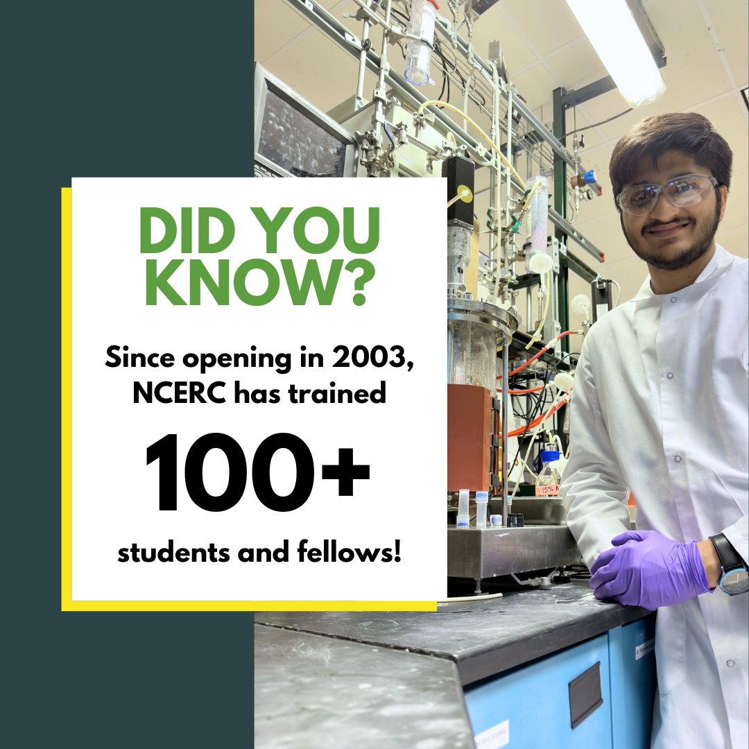 Did you know that NCERC has trained over 90 students and 10 fellows in its 20 years of excellence? 🎓 And we're looking for more! Apply to be a visiting research fellow at linktr.ee/advancingbiofu…