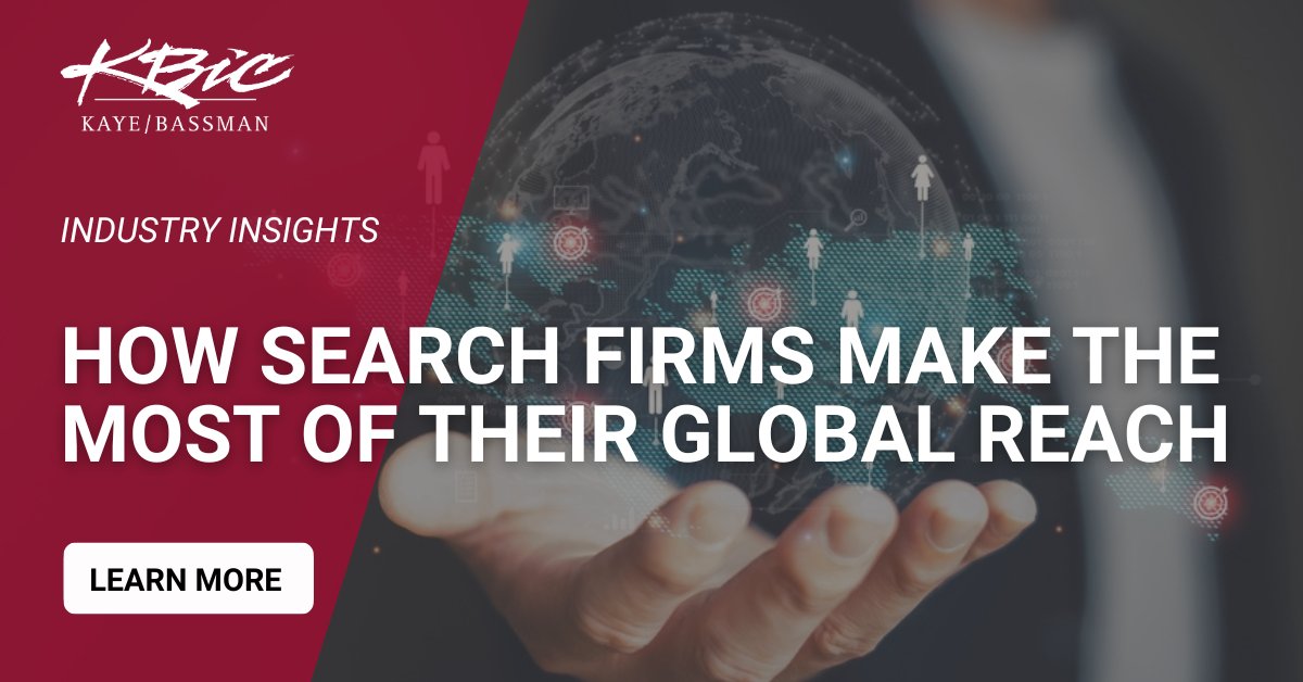 kayebassman's tweet photo. In this week’s industry insights, we look at an article from Hunt Scanlon that discusses how modern-day search firms are using their network to expand their global reach. #KBIC #IndustryNews https://t.co/vnCS0DemGO https://t.co/bN0huunfOj