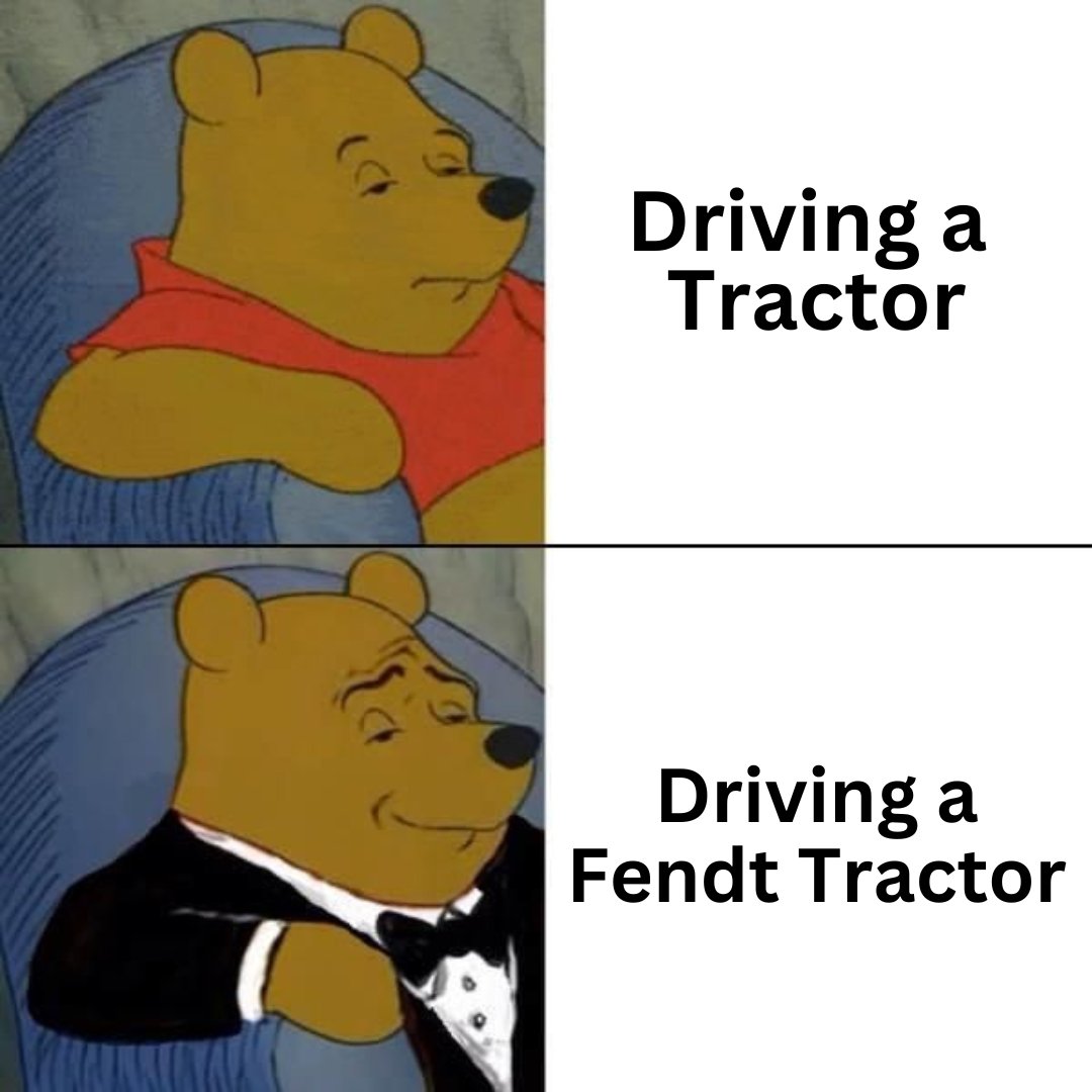 Even Pooh Bear feels better sitting behind the wheel of a Fendt! #WeAreLDI #FridayFunnies