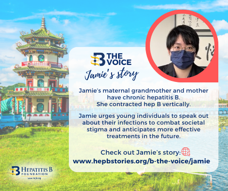 Jamie discovered she had #hepatitisB during a check-up in college 🏫, she is now battling Lupus too. She emphasizes that treating #hepB is less costly than treating liver cancer, pointing to the importance of starting treatment early. Jamie’s story ➡️ hepbstories.org/b-the-voice/ja…