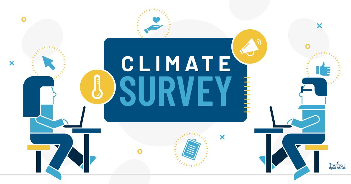 Have your voice heard! 📣 Take the annual District Climate Survey 👉 IrvingISD.net/ClimateSurvey to provide valuable feedback that will help Irving ISD identify strengths and opportunities for growth ✅. All responses will be kept confidential. ⏰Complete by Fri., May 31.