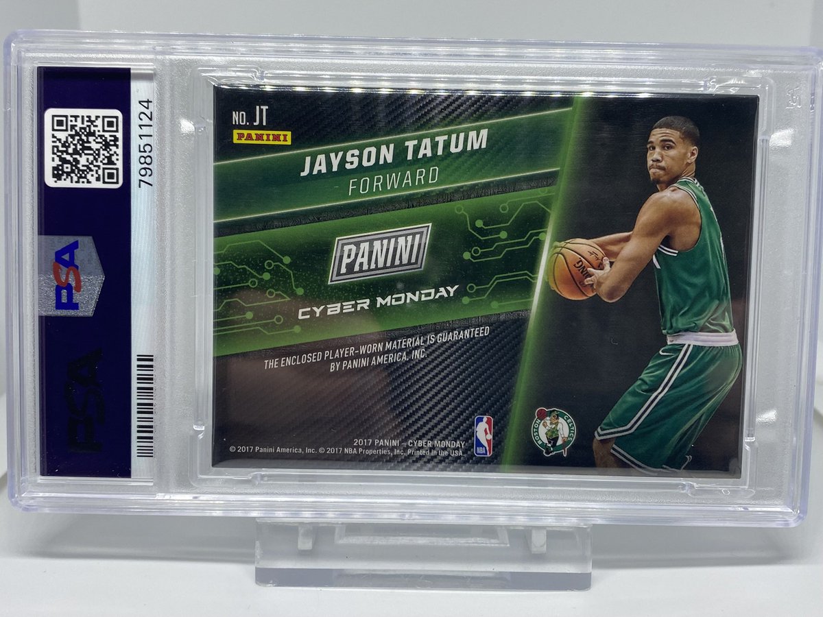 Jayson Tatum Rookie Cyber Monday Materials 1/1 PSA 8 $1400 Tags and RTs highly appreciated 🗣️ @TheHobby247 @sports_sell @CardboardEchoes @Hobby_Connect @SportsSell3 @Nolacardtweets @HobbyRetweet_ @hobbyretweeters @CodiDaReposter