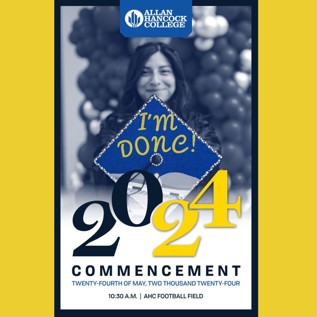 HancockCollege's tweet photo. Today is the big day!
Hancock is hosting its 2024 commencement ceremony at the Santa Maria campus!
Share your photos and inspiring stories on social media by using the #AHCGrad hashtag! https://t.co/DhpKnvFHBl