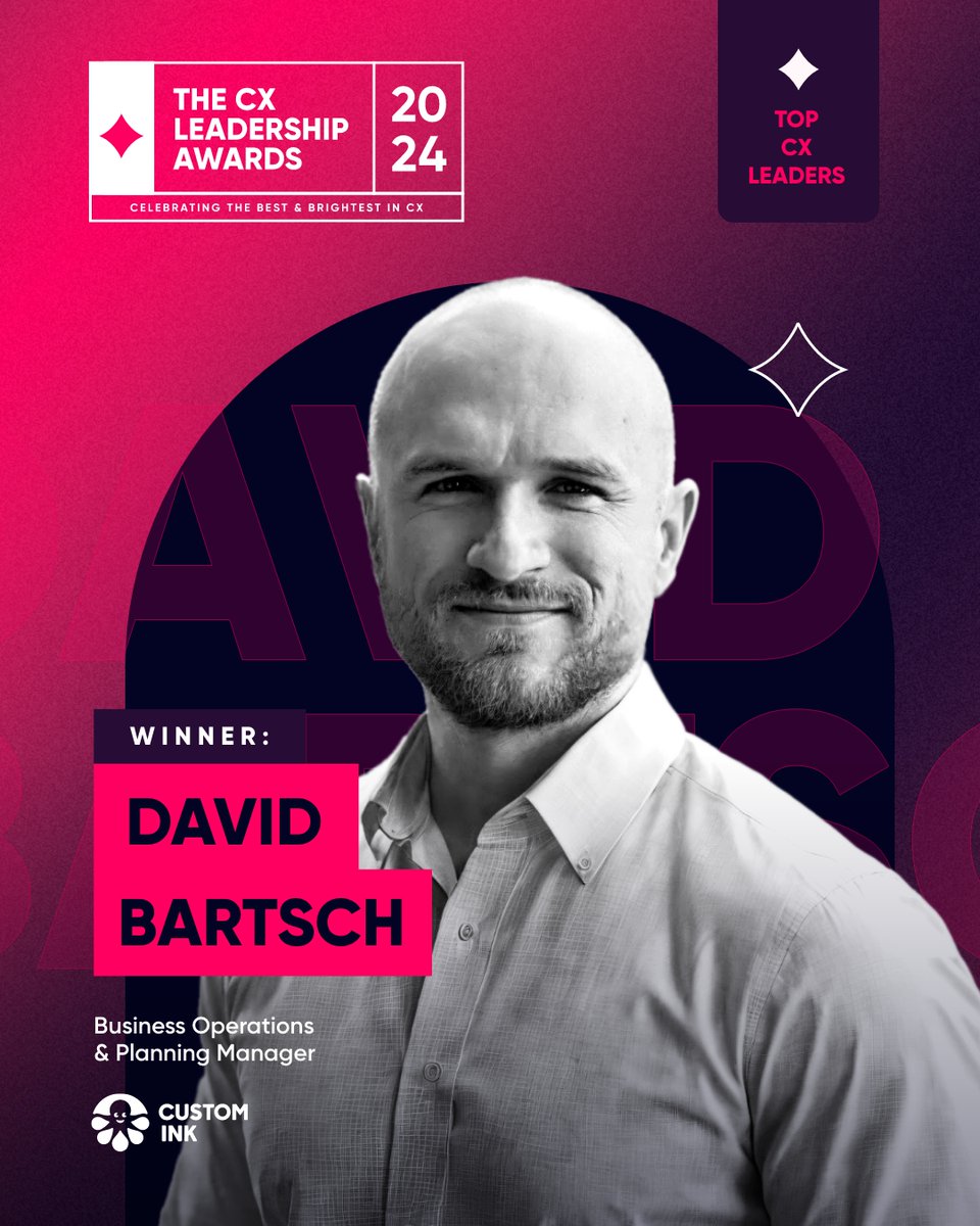 Huge congrats to David Bartsch for being recognized in the ibex CX Leadership Awards! With his CX journey with Custom Ink spanning over a decade, David found a passion for fostering growth & untapped potential, finding a dedication & passion for operations. Congratulations David!