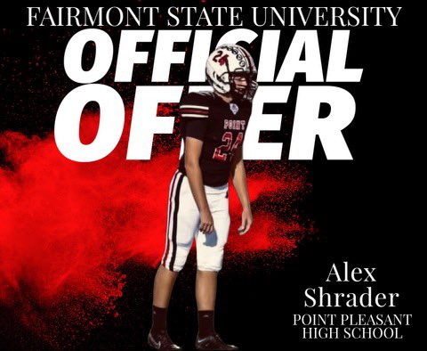 AlexShrader2400's tweet image. After a great camp and conversation with @CoachBarker_99, I’m blessed to say I’ve received my first official offer from @FairmontStateFB! @CoachLucas10 @Coach_QWilson @PPJSHSFootball @dldarst @TerryRollins72 @CoachMacKicking @BrianWJ23