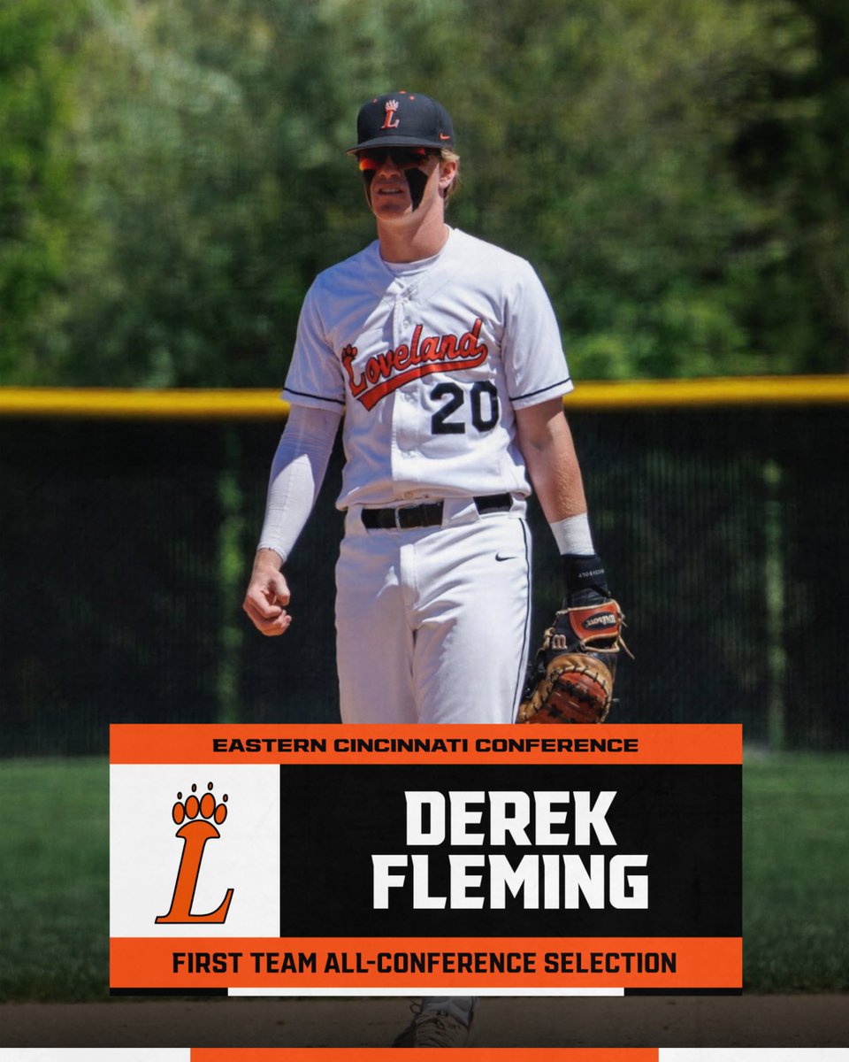 Congratulations to Junior 1B Derek Fleming on being named 1st Team All-Conference Infielder #GoTigers 🐅
