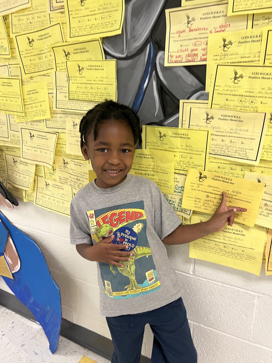 Liam earned a Positive Duke Shoutout for being Determined and Engaged. His teacher says that he works hard daily and completes all of his work, ready to move on to his next “job”! #ccesdukes #WeAreCUCPS #GoodNewsCallOfTheDay ⁦@NAESP⁩