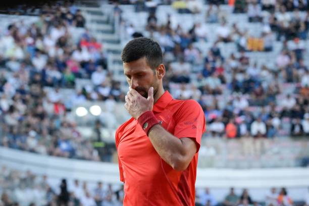 Novak #Djokovic in 2024

14-6. No finals. 

Losses to De Minaur and Sinner in Australia, to lucky loser Luca Nardi in Indian Wells, to Ruud in Monte Carlo, to Alejandro Tabilo in Rome and now Tomas Machac in the semis in Geneva

Biggest goals &amp; challenges still ahead but...