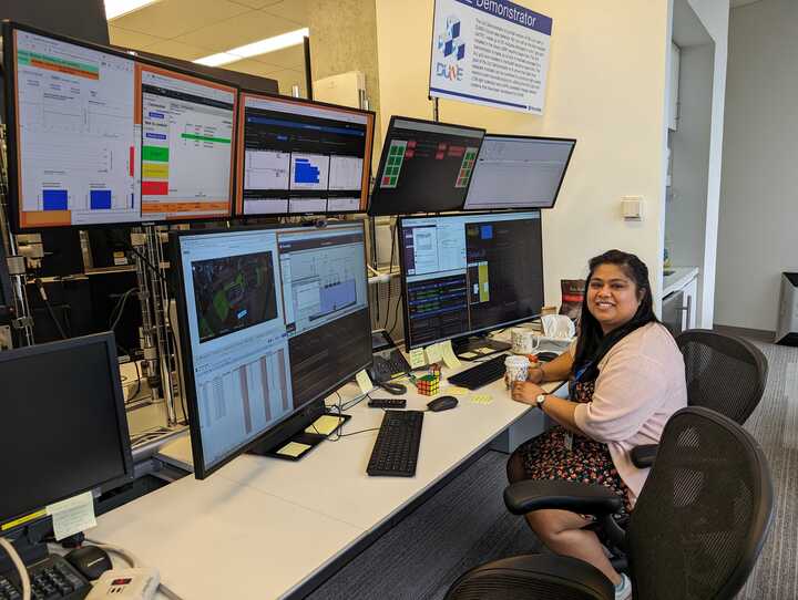 DUNEScience's tweet image. Did you know we have prototypes being worked on as we move towards our larger detectors. Here at
@Fermilab, our 2x2 detector is being filled. Shifts have started as well. Thanks Faizal for keeping an eye on everything today. #dunescience #nd2x2