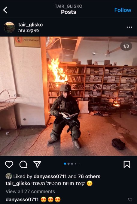 Gleeful destruction of libray