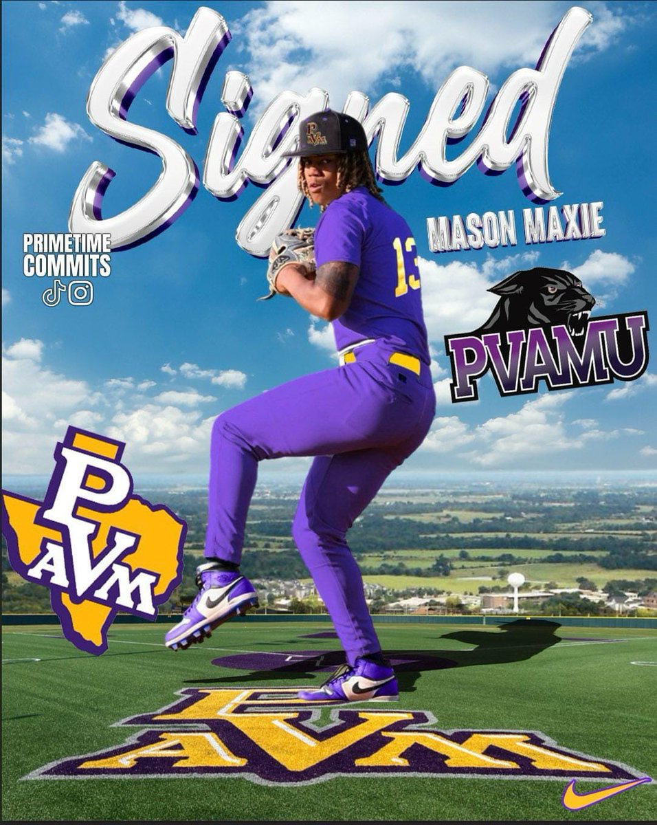 Shout out to Mason Maxie! With several offers this year but ultimately decided to sign with PVAMU This was his first choice, making it an easy decision for him. Mason Maxie is the first player from Dekaney Baseball to receive a D1 baseball scholarship.  @PVAMUPanthers