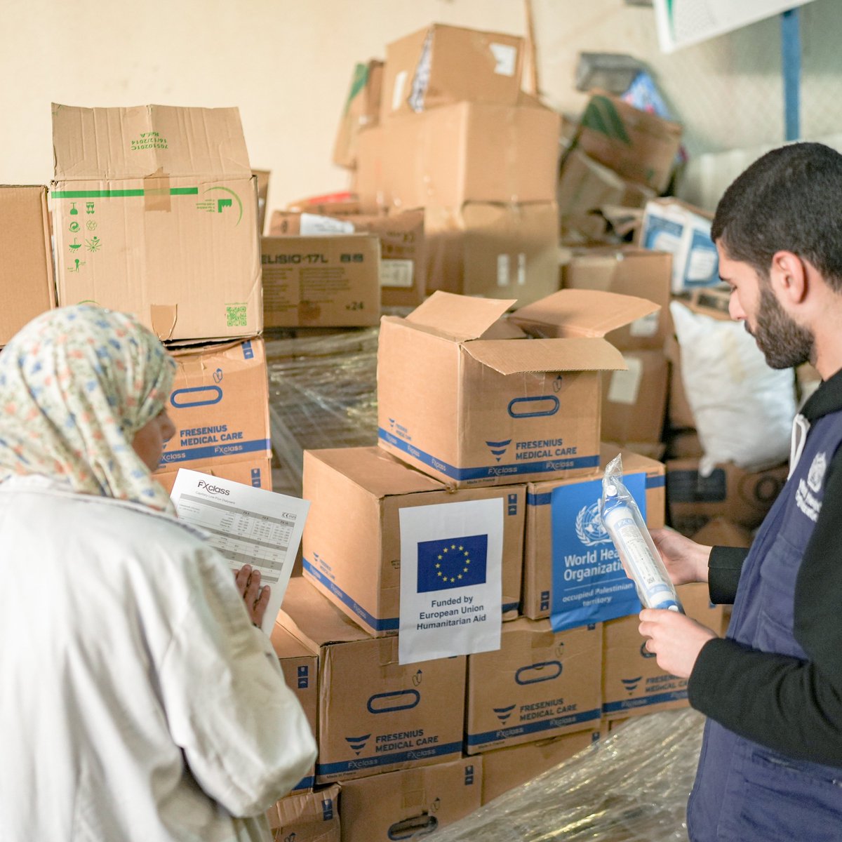 Gaza has been facing dire shortages of food, water, and health care. Many are on the brink of famine. With @WHO, the EU is delivering life-saving medicines to the most vulnerable Palestinians, who are suffering from serious ailments due to the ongoing war.