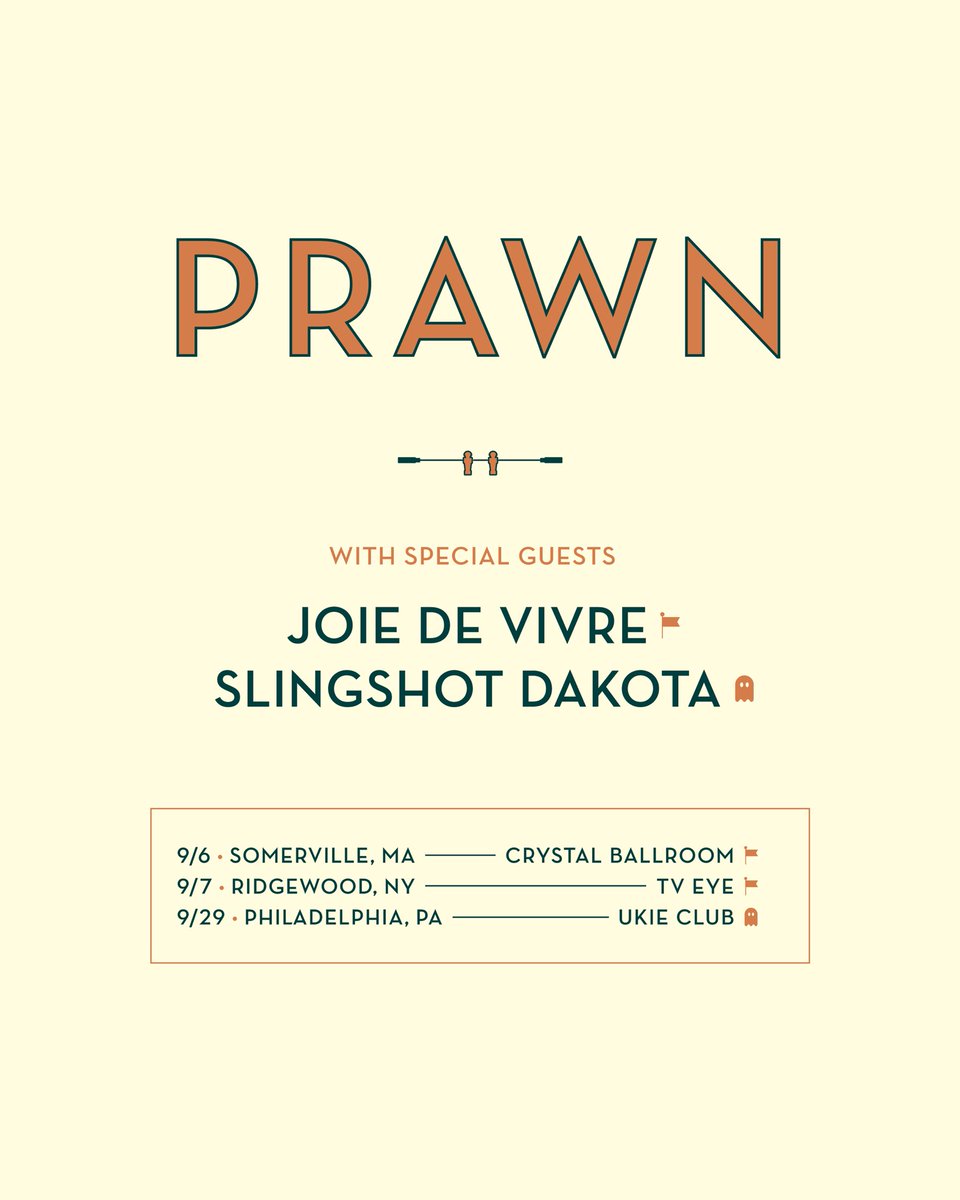 Tickets on sale now! 
linktr.ee/Prawnmusic