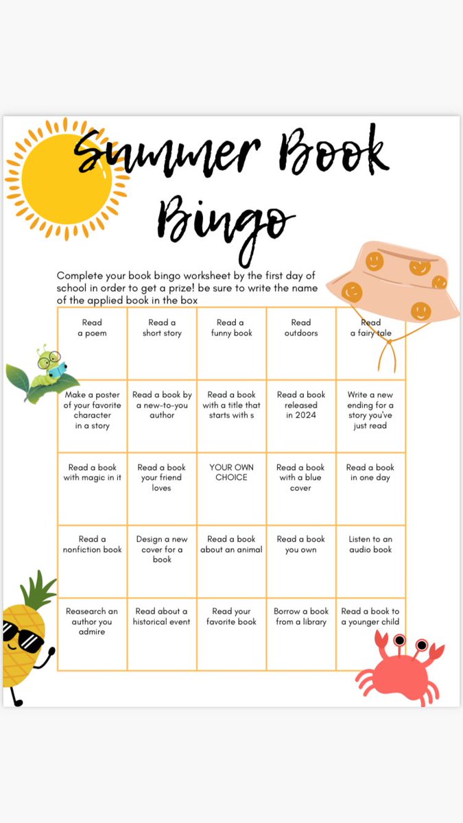 What to keep sharp this summer? Hornets stay sharp this summer by continuing to read and write. Complete the bingo sheet and be eligible for prizes in the fall. <a href="/NorthtownNews/">Northtown News</a> <a href="/NKCSchools/">NKC Schools</a> <a href="/NKCHornetHive/">Northtown Hornet Hive</a>