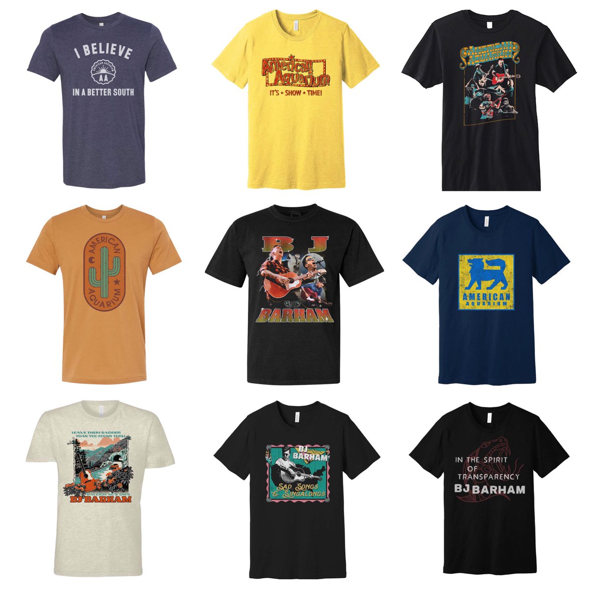 🚨SPRING CLEARANCE SALE🚨 To make way for the new round of merch coming this summer, all of these shirts are now just $15 over at AA dot com. Most styles are available in sizes S-3XL. Grab yourself a fancy new shirt & tag a few like minded fashionistas. americanaquarium.com/store