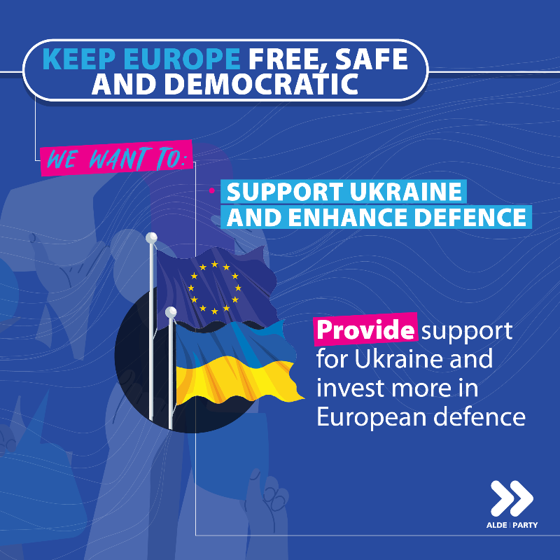 ALDEParty's tweet photo. 🇪🇺 We need freedom and democracy to ensure a safe, secure Europe for everyone! Liberals are leading the fight to reinforce European defence and support Ukraine 🇺🇦

More in the #ALDEParty Manifesto: https://t.co/pQAnQnMQAp