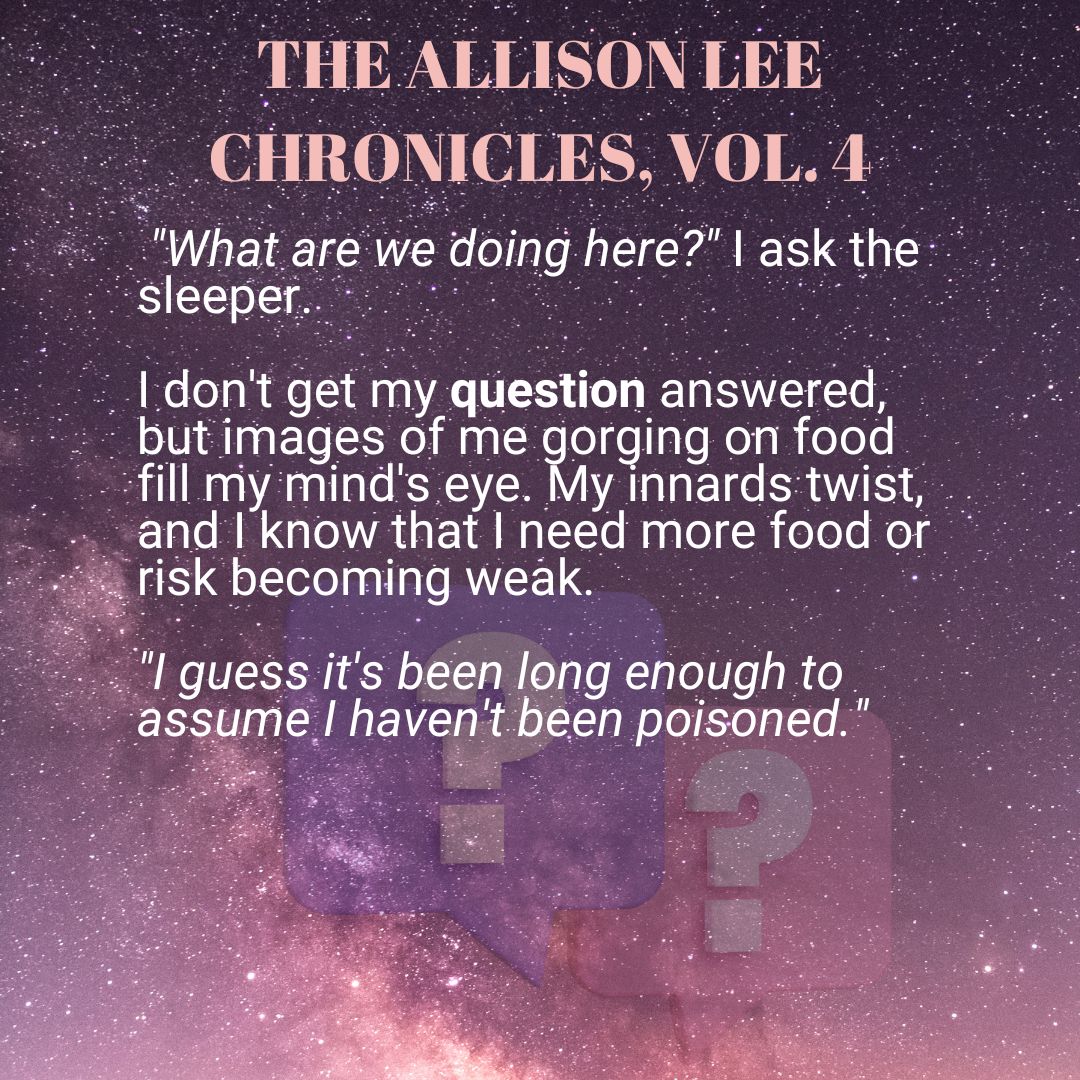 Enjoy this excerpt from The Allison Lee Chronicles Vol. 4!!!!#WIP #BooksWorthReading #yareaders #scifi #fantasy #wrpbks #SCIFIFRI