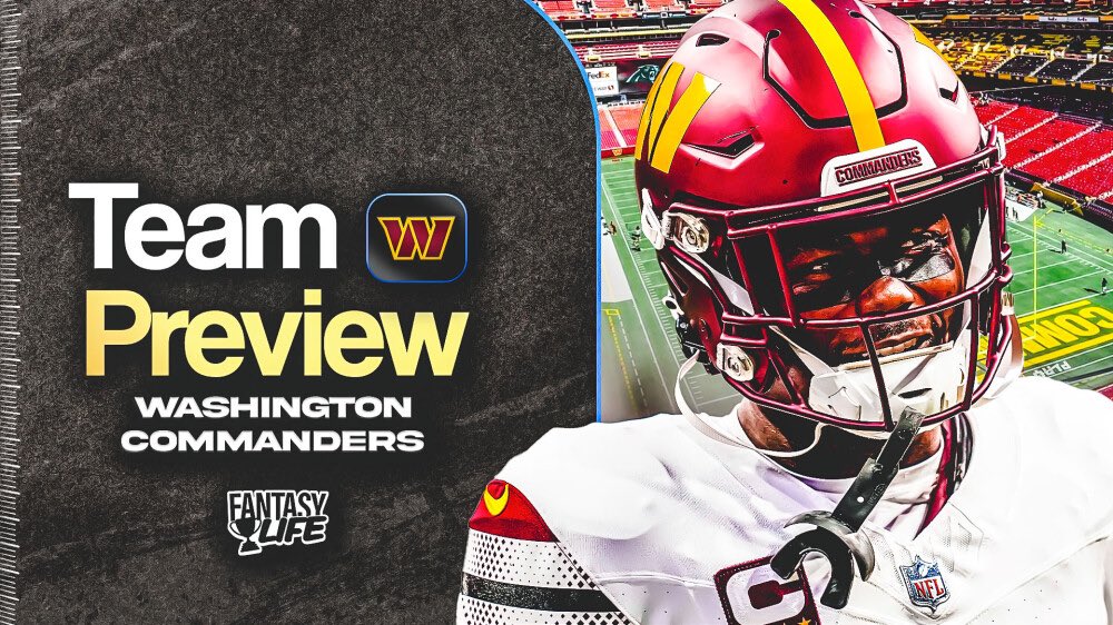 Washington Commanders team preview! -Jayden Daniels is THE late round QB of 2024 -This coaching staff knows a thing or two about fantasy-friendly RB committees -In Terry McLaurin we trust -Zach Ertz will piss off Ben Sinnott truthers -UNDER 6.5 wins ✍️ fantasylife.com/articles/redra…