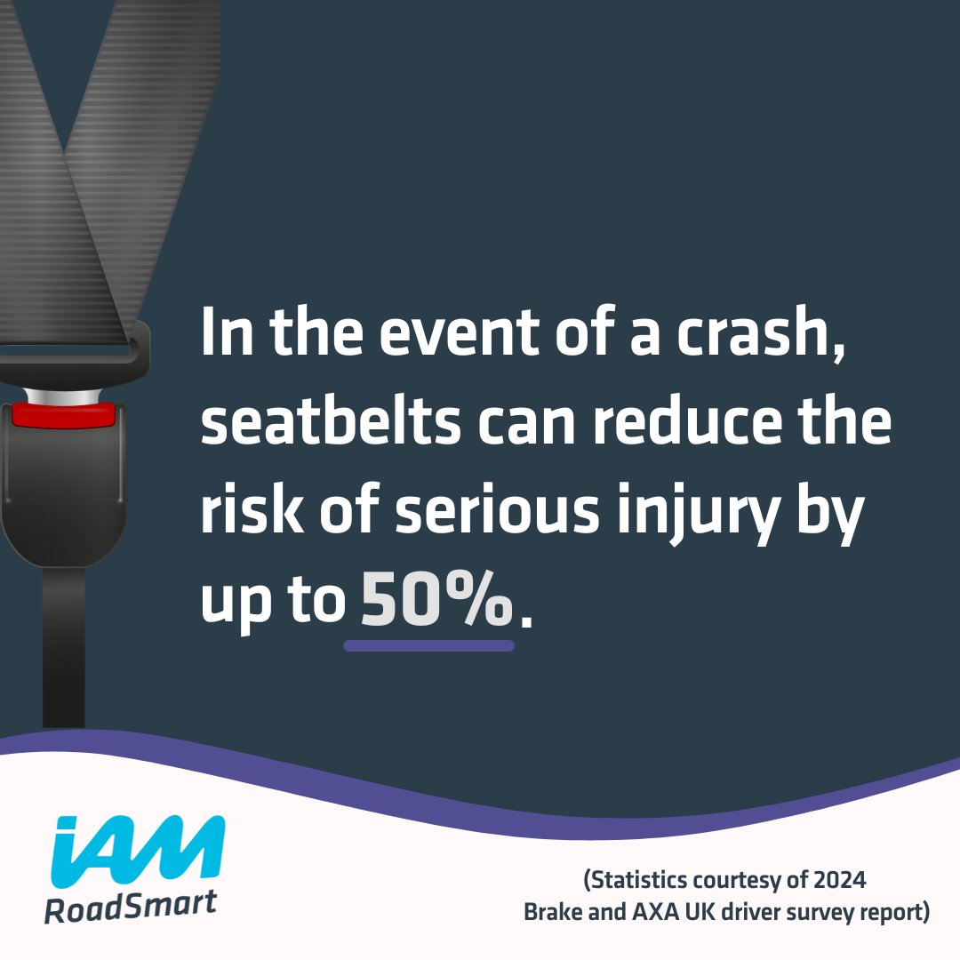 A seat belt halves the probability of serious injury in a collision – but only if it is worn. If you are a driver, please belt up before every journey and make sure that everyone who travels with you does the same. Belt up: bit.ly/3aiOMjh #SeatBeltSafety #RoadSafety
