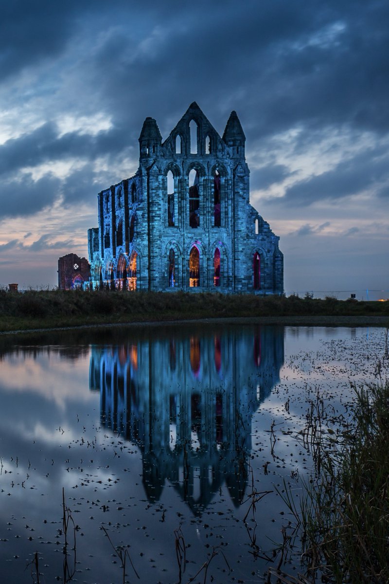 Whitby Abbey illuminated