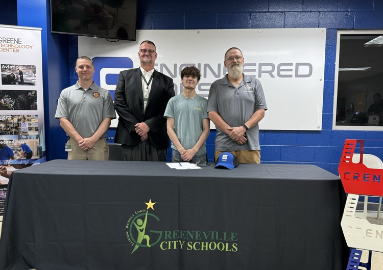 Education to Employment. Congrats to Michael Velez for his successful WBL welding internship turned full-time employment with Crenlo Engineered Cabs. Signing day success with his family, Crenlo team and GTC/GCS team. #welding #gcs #GTCworkready