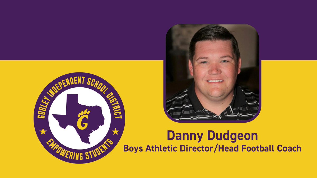 Danny Dudgeon has been named Godley ISD boys athletic director and Wildcat Football head coach. Read more: buff.ly/4by4Mxc #GodleyLeadGrowServe #WeBelieveGodleyISD
