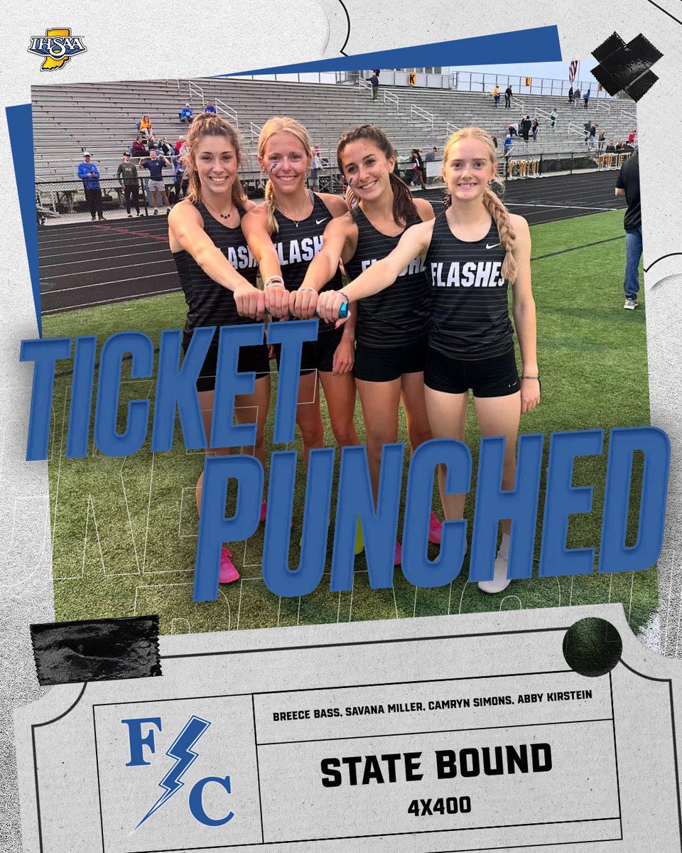 Congratulations to our girls 4x400 for punching their 🎟️ to the State Meet! #WeAreFlashes ⚡️