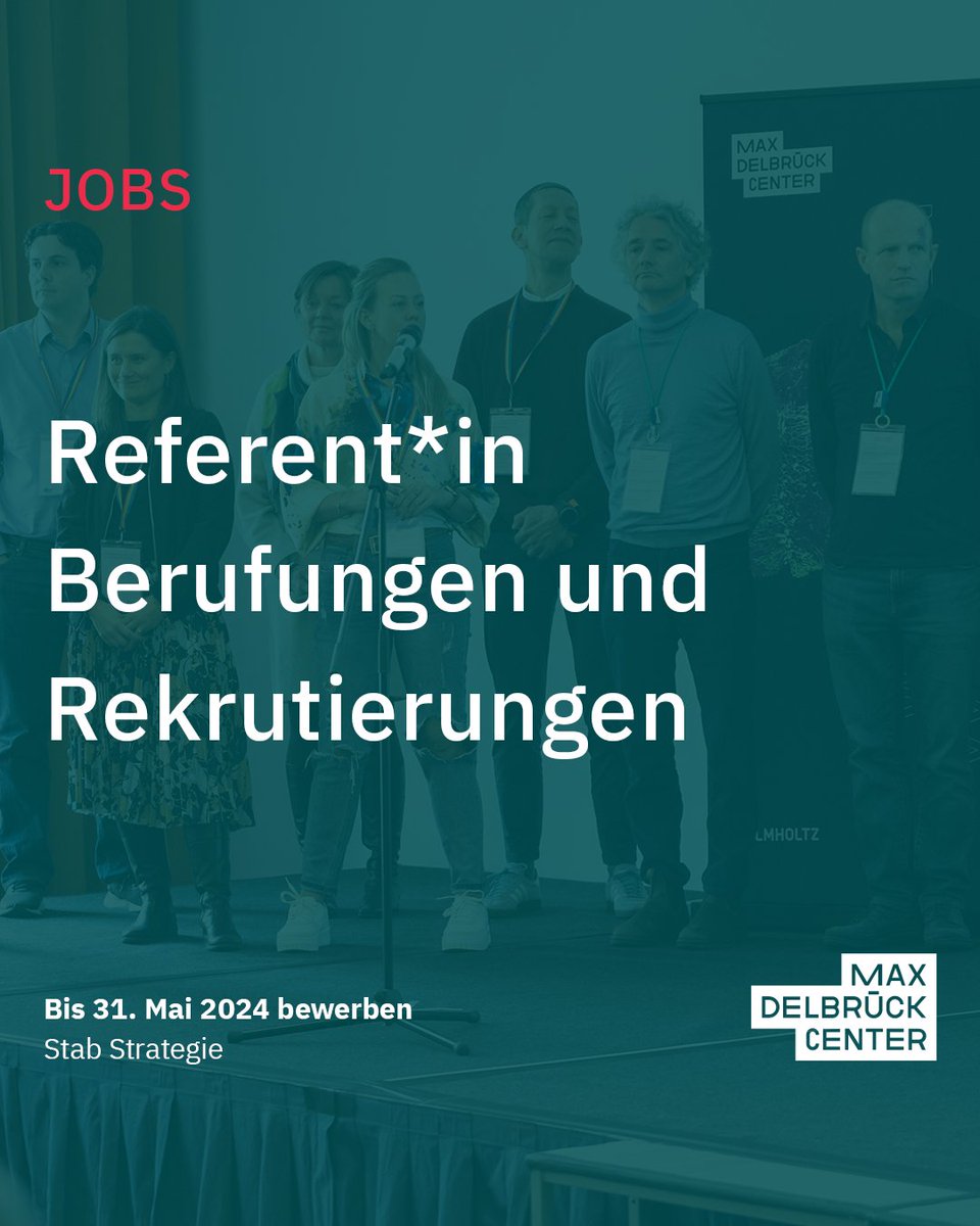 🔍 Wir suchen dich als Referent*in für Berufungen und Rekrutierungen! Übernimm die Koordination der Berufungsverfahren, Rekrutierung von Nachwuchsgruppenleitungen und das Monitoring unserer Forschungsgruppen. Infos: mdc-berlin.de/de/career/jobs… 📣 Wir freuen uns auch übers teilen!