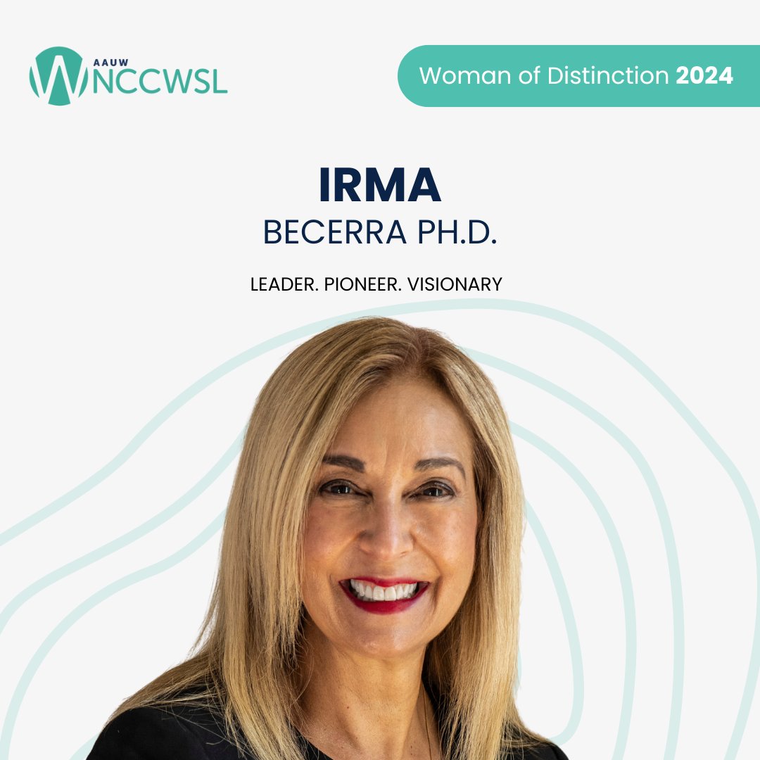 Meet Dr. Irma Becerra, an AAUW Woman of Distinction and trailblazing leader in higher education. As the 7th President of @marymountu and first Hispanic woman to earn a Ph.D. in Electrical Engineering from Florida International University, Dr. Becerra is paving the way for