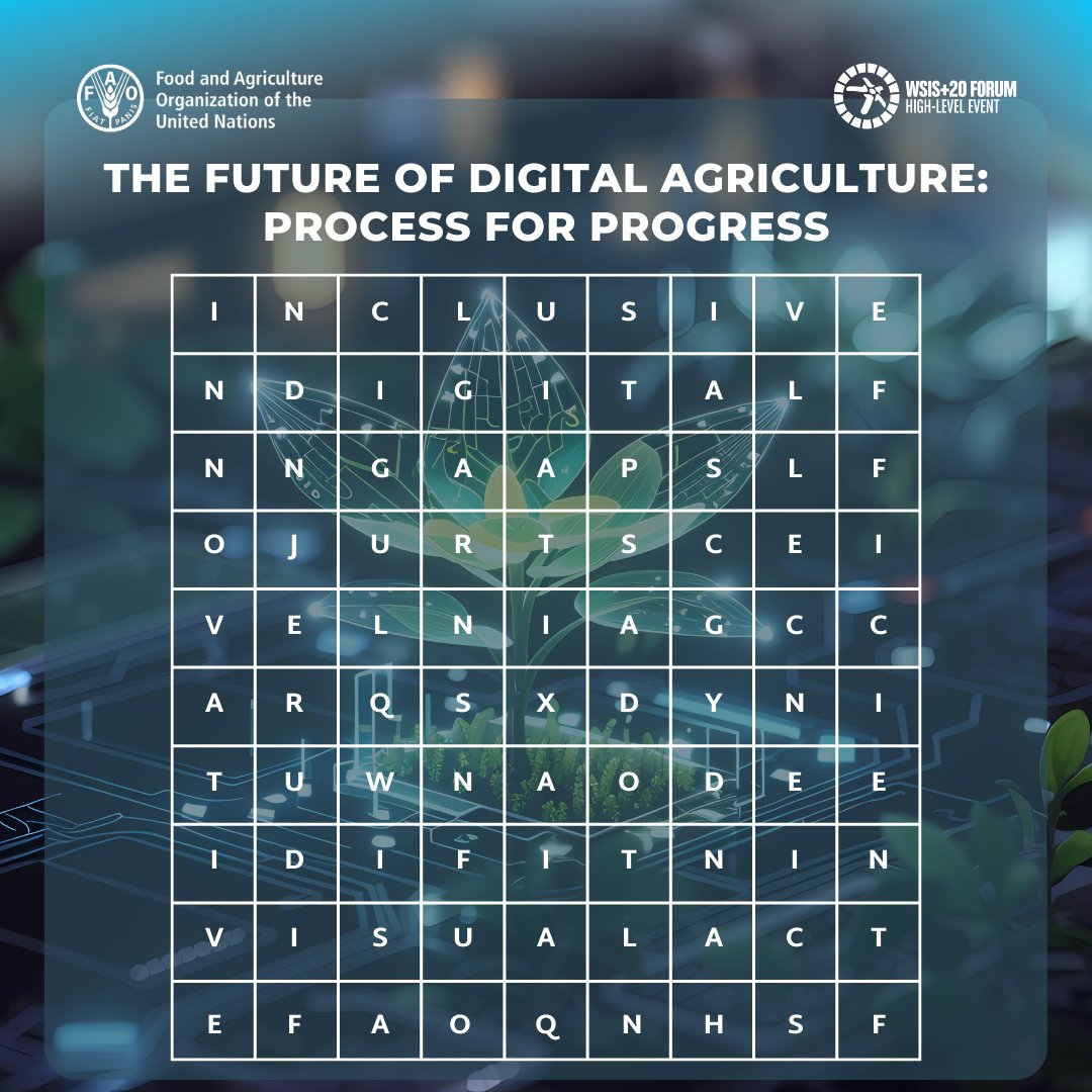 @fao we reflect on all the progresses achieved over 20years of digital journey since the launch of @wsisprocess & want to take full advantage of #ICT transformative capabilities! 📢Join us on 30th May, 11:00CEST 👉tinyurl.com/4twzd4he 👀Agenda▶️ tinyurl.com/5b78t2hx