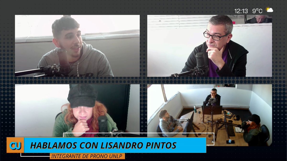 AIRE Lisandro Pintos -  Estudiante de la carrera de Meteorología e integrante de @prono_unlp
#ContactoUniversitario AM 1390 @radioulaplata
@unlp twitch.tv/radiou_laplata nos ves y nos escuchas en universidata.com.ar