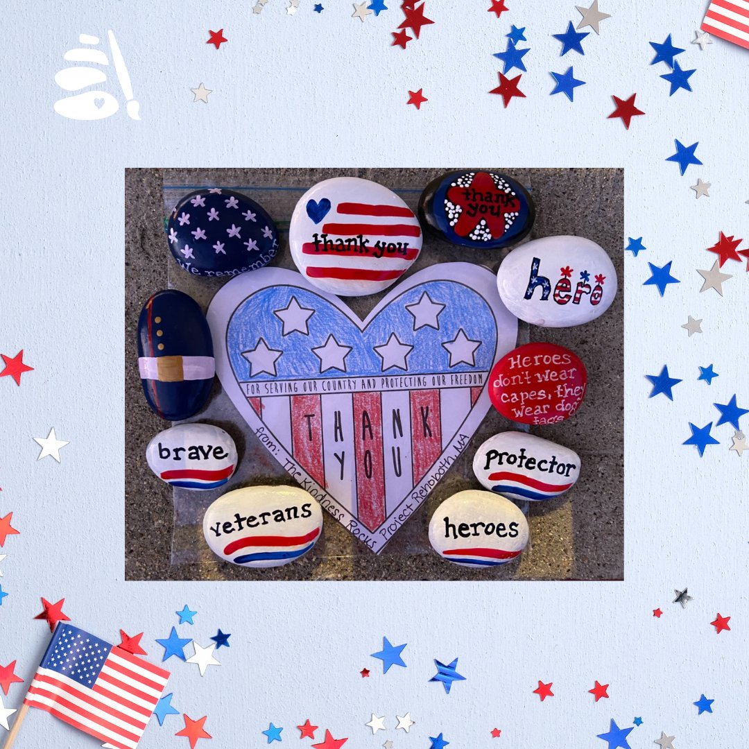 paintedrocksapp's tweet photo. 🇺🇸Happy Memorial Day! Let's honor our veterans by spreading kindness, just like the Green family with their rock garden. Their small acts remind us of the big impact kindness can have. Artist: Jennie Green, Kindness Rocks Project Ambassador.#PaintedRocksApp #paintedrock https://t.co/1JhOYjWuYk