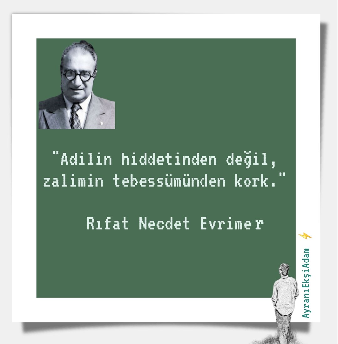 #RıfatNecdetEvrimer 
#adil #zalim #hiddet #tebessüm 
#AyranıEkşiAdam ⚡️