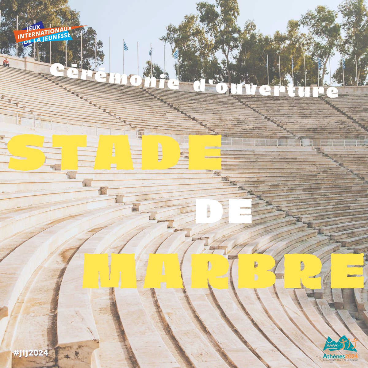 #JIJ2024 Cérémonie d’ouverture au stade de marbre 🏟️🏆Le Stade panathénaïque, aussi connu sous le nom usuel de stade de marbre, est un stade antique d’Athènes. A l’occasion des JIJ, tous les participants y sont invités pour assister à la cérémonie d’ouverture des JIJ2024✨