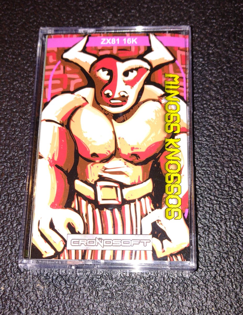 Cronosoft is proud to announce a new 16k #ZX81 release, Minoss Knossos on cassette, at just £7.95 - cronosoft.fwscart.com