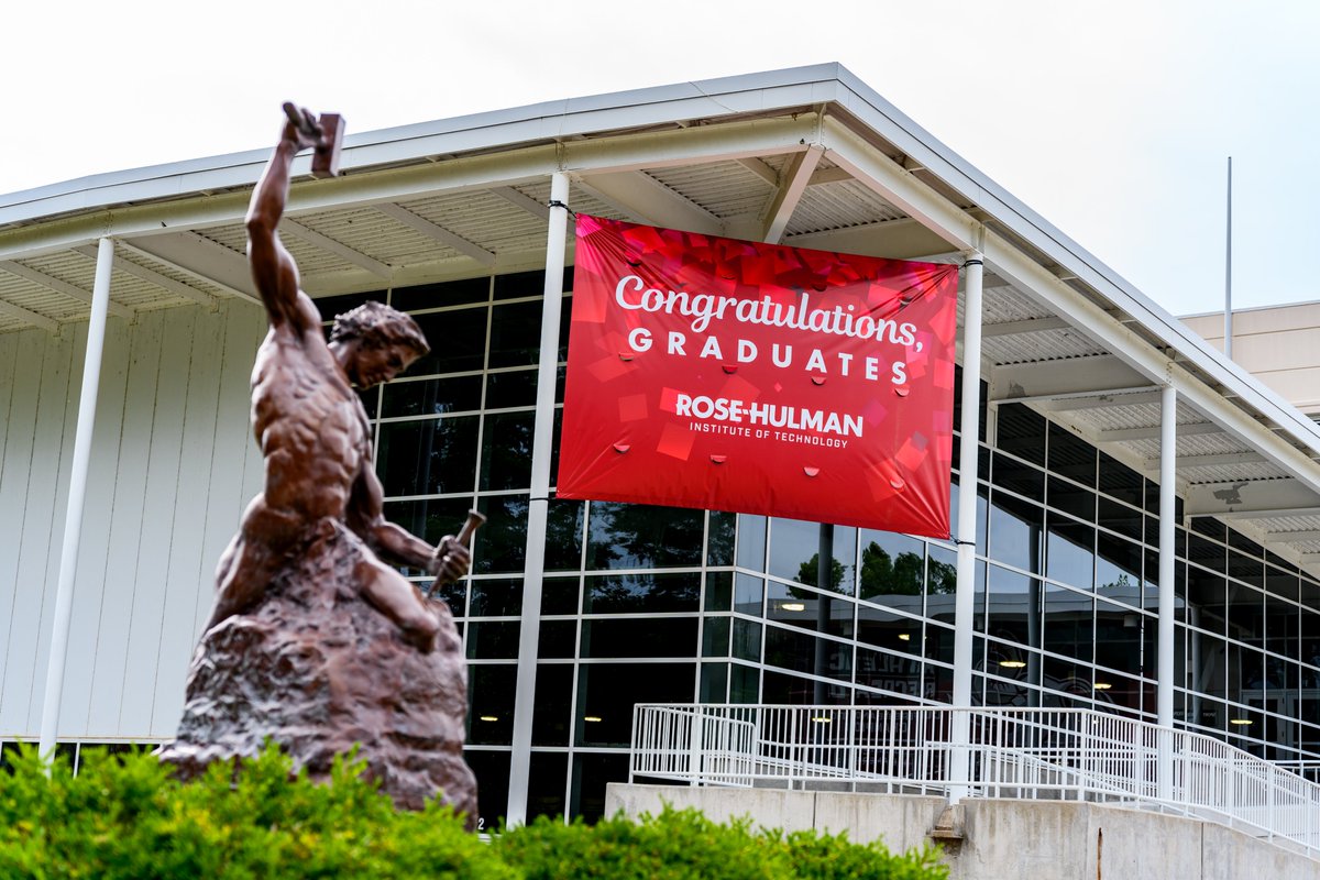 The campus is all spruced up & ready to salute the Class of '24, with their families, friends, & other guests. It will be a special day for all. If you can't make it, the event can be viewed online at rose-hulman.edu/ceremony2024. #rosehulman