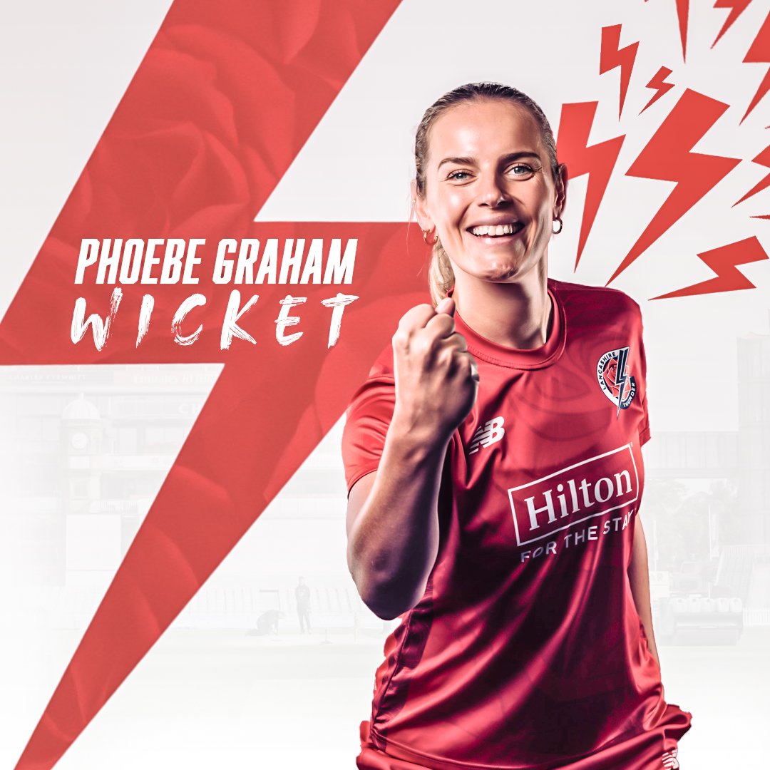 DUNKLEY GONE! 💪 @PhoebeG23 gets the big wicket of Sophia Dunkley, who is caught well by Heap at short third! 14-2 (3.3) Watch LIVE! 💻➡️ bit.ly/3Kf2Spf 💥 #BringTheThunder