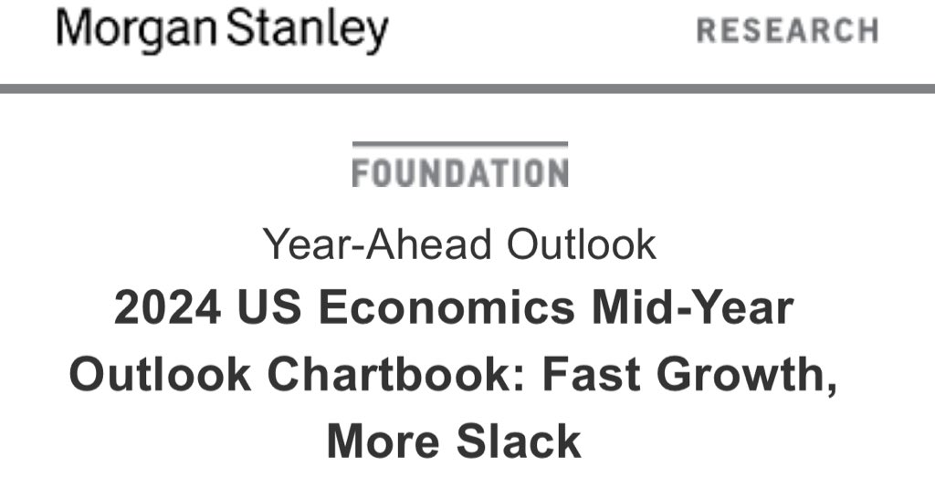 MORGAN STANLEY: “.. Faster population growth delivers a positive supply side shock that boosts the economy's potential growth while adding to disinflationary pressures. This bigger — not tighter — economy allows the Fed to start cutting rates in September. Our conviction on three