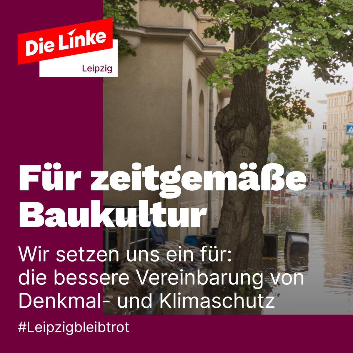 #Baukultur: Es bedarf eines bezahlbaren Wohnungsneubaus, getragen von gemeinnützigen Strukturen. Dabei gilt es für die bessere Vereinbarung von Denkmal- und Klimaschutz zu sorgen und eine umweltschonende Gestaltung im Neubau zu ermöglichen.
#Leipzigbleibtrot #linkswirkt #srwle24