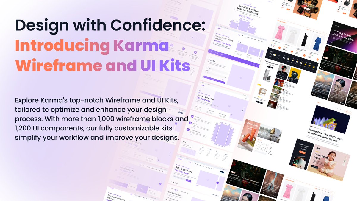 t_tiatun's tweet photo. 🚀 Attention web designers! Meet Karma Design 🎨

Supercharge your projects with our Wireframe and UI Kit! Over 1,000 wireframe blocks and 1,200 UI components tailored for Figma.

Unlock your creative potential: https://t.co/rwEb64TQMm

#WebDesign #UI #UX #Figma #DesignTools https://t.co/UDVGPIoXT0