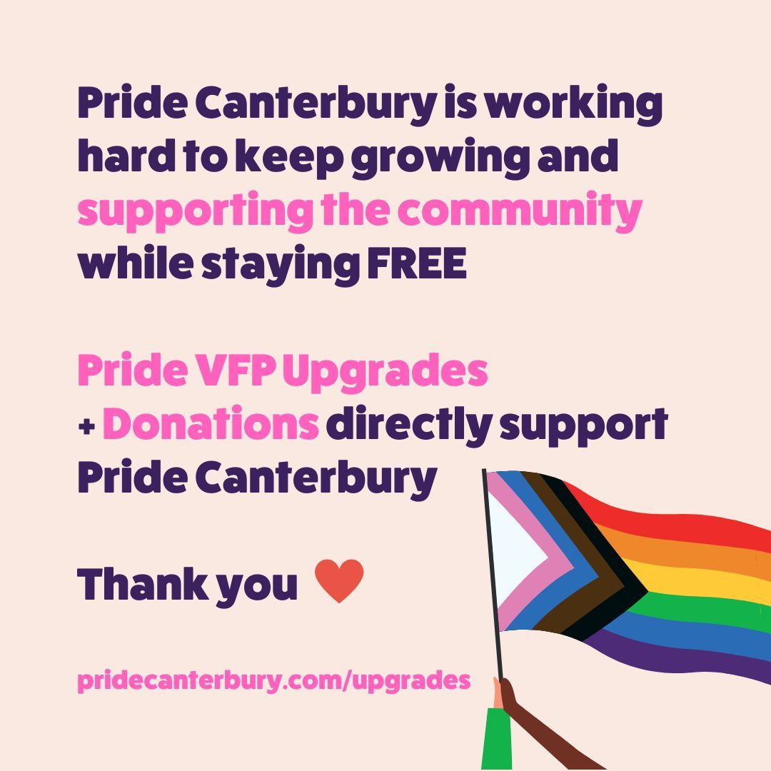 Thank you to everyone who is supporting us through VFP Updates, donations, and sponsorship 🥰 🌈 pridecanterbury.com/upgrades