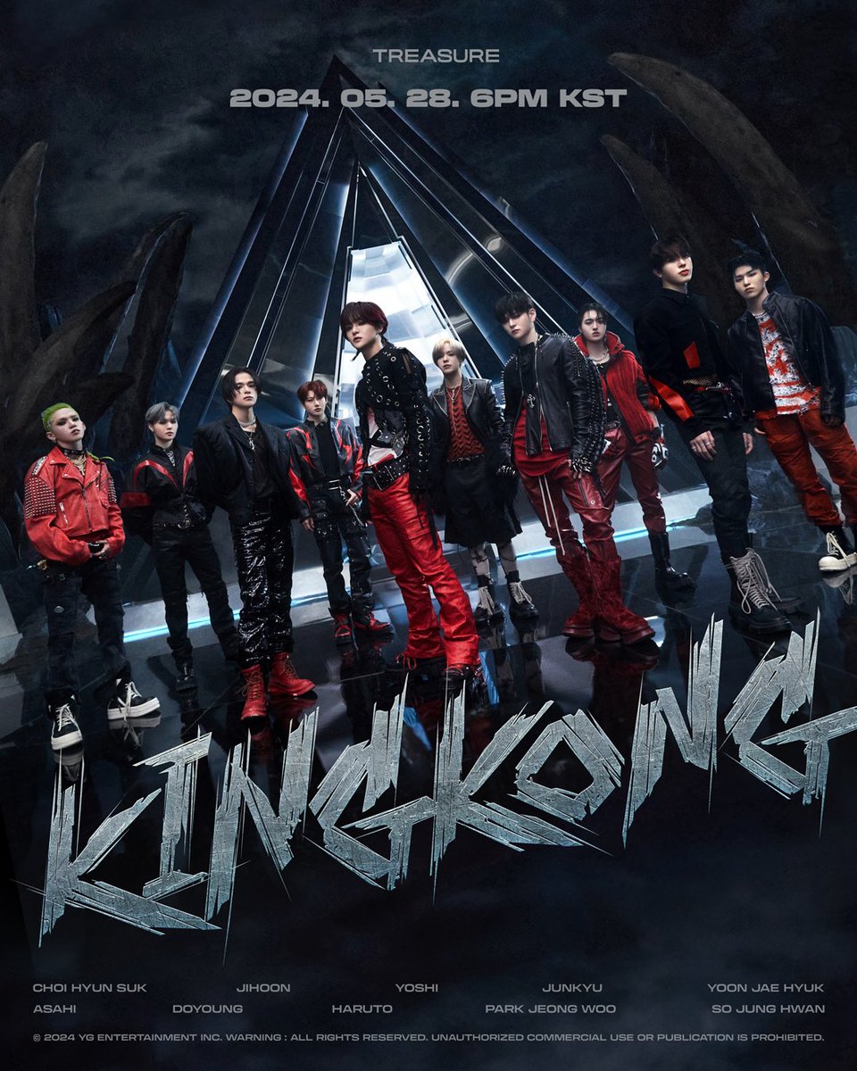 ygent_officiall's tweet photo. #TREASURE ‘KING KONG’ CONCEPT POSTER

KING KONG
✅2024.05.28 6PM (KST)

Pre-Save Now.
➡️https://t.co/739AlGMyze

#트레저 #KINGKONG #CONCEPT_POSTER #RELEASE #20240528_6PM #YG https://t.co/1d3fFsYCA1