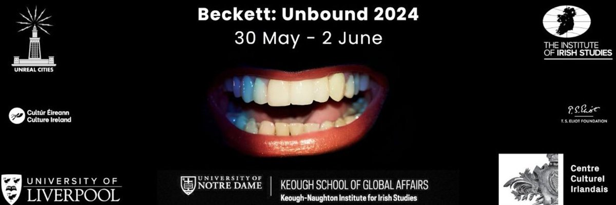 Looking forward to🎭Beckett: Unbound 2024 🎭next week in Liverpool! Huge congrats to all. Kicks off Thurs 30th with World Premiere of Liz Roche's 'Sentient'. Curated by Adrian Dunbar & Nick Roth @Kaiameye of @TheUnrealCities #BeckettUnbound #Sentient liverpool.ac.uk/humanities-and…