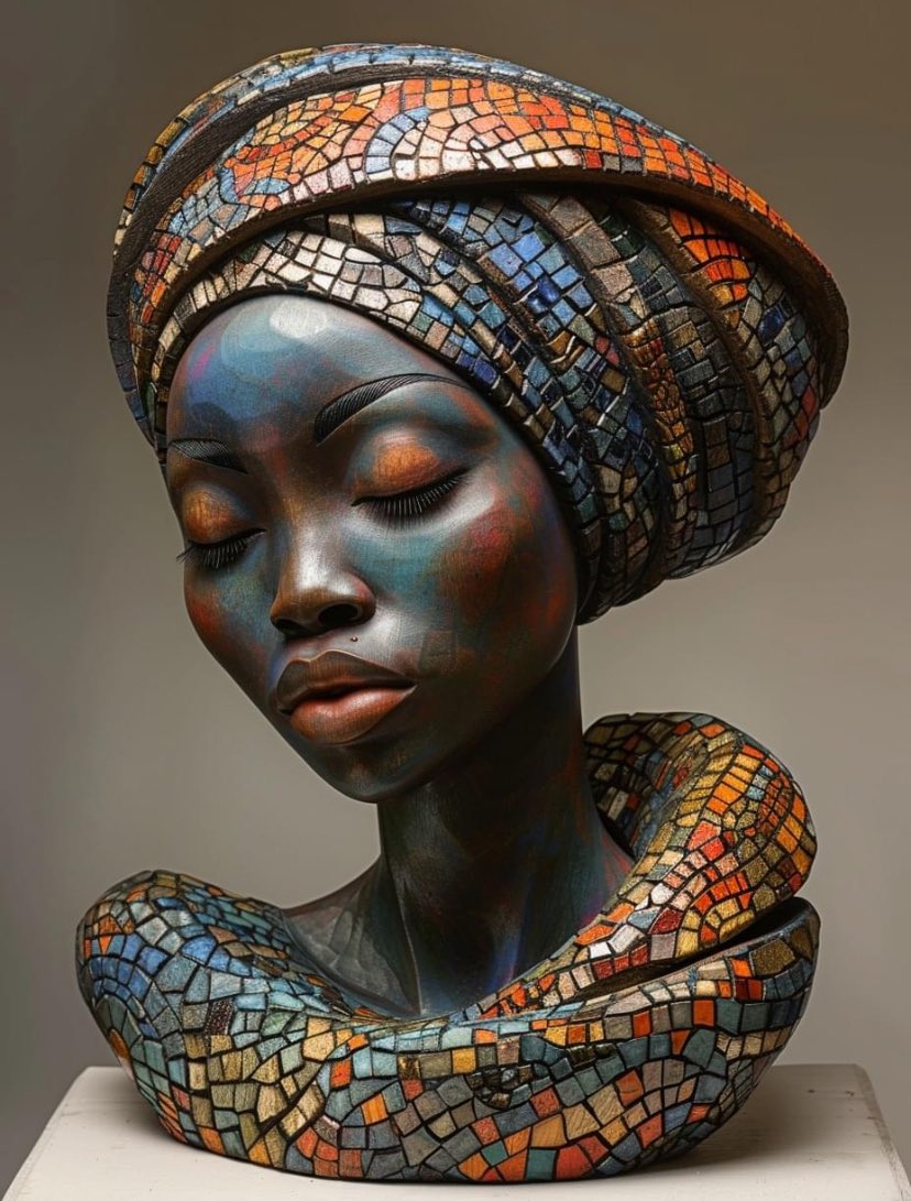 Beautiful work of Art representing African woman. ✨❤️ Happy Friyay ! ✨🙌 #ThinkDeeply #Friday 🥂 #Art