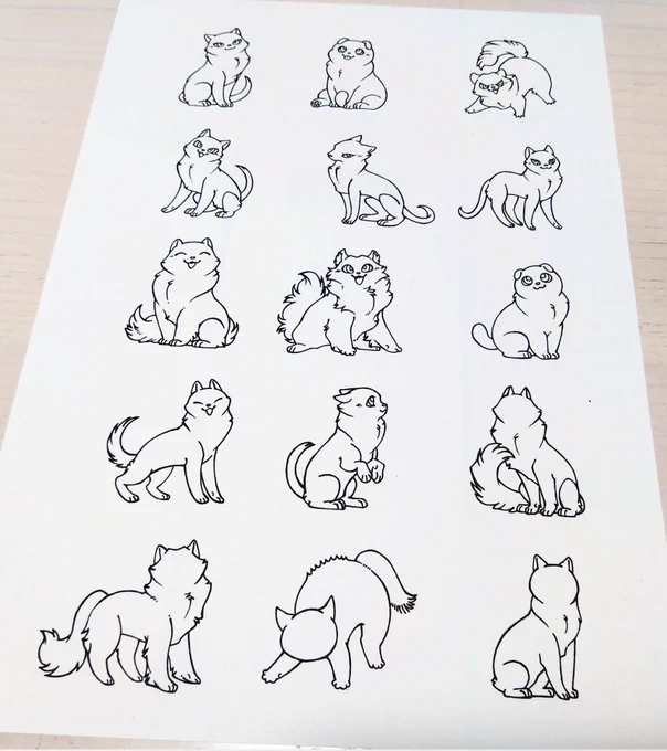 🐾ケモシール第2弾🐾
🐱にゃんこシリーズ🐱

あえて白黒に仕上げたこちらのシール( ≖ᴗ≖​) 

好きな色で塗って切りとって、
世界に一つだけの
「うちの子🫶にゃんこシール」を作ろう٩(ˊᗜˋ*)و✨

20XX年、販売予定─────☆
(※そんな予定ない※) 