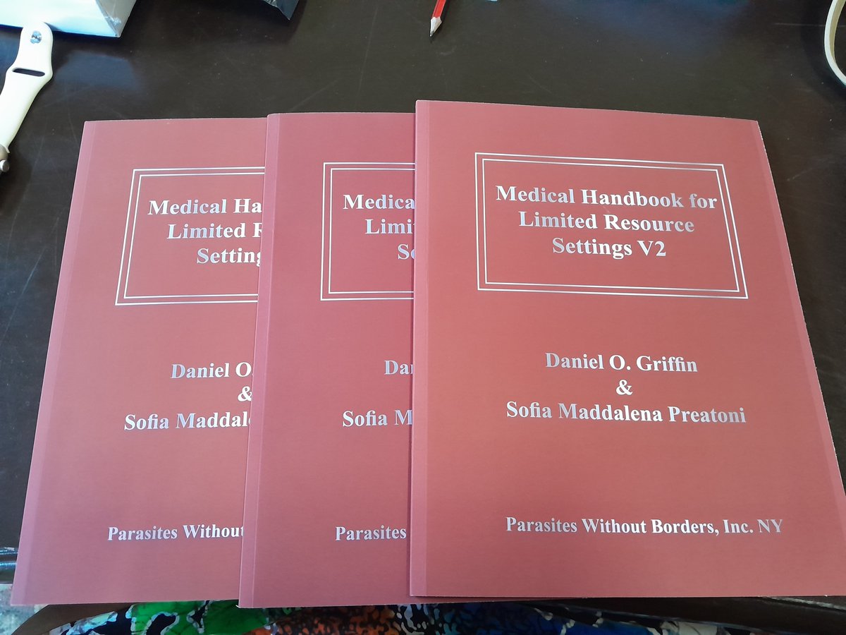 Sincere gratitude to Parasites Without Borders for providing three copies of the manual titled "Medical Handbook for Limited Resource Settings V2 <a href="/PWB_Global/">Parasites Without Borders</a>