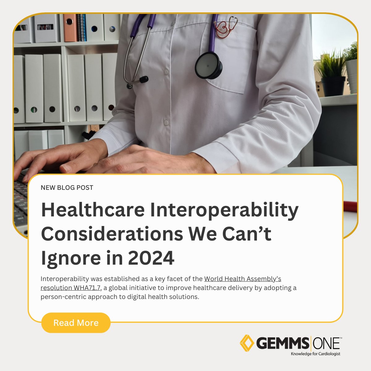 Is your healthcare data stuck in silos?   2024 is the year to prioritize interoperability!
This post dives into key considerations for secure & seamless data exchange in healthcare

Learn how to tackle cybersecurity threats: gemmsone.com/i

#healthcare #interoperability