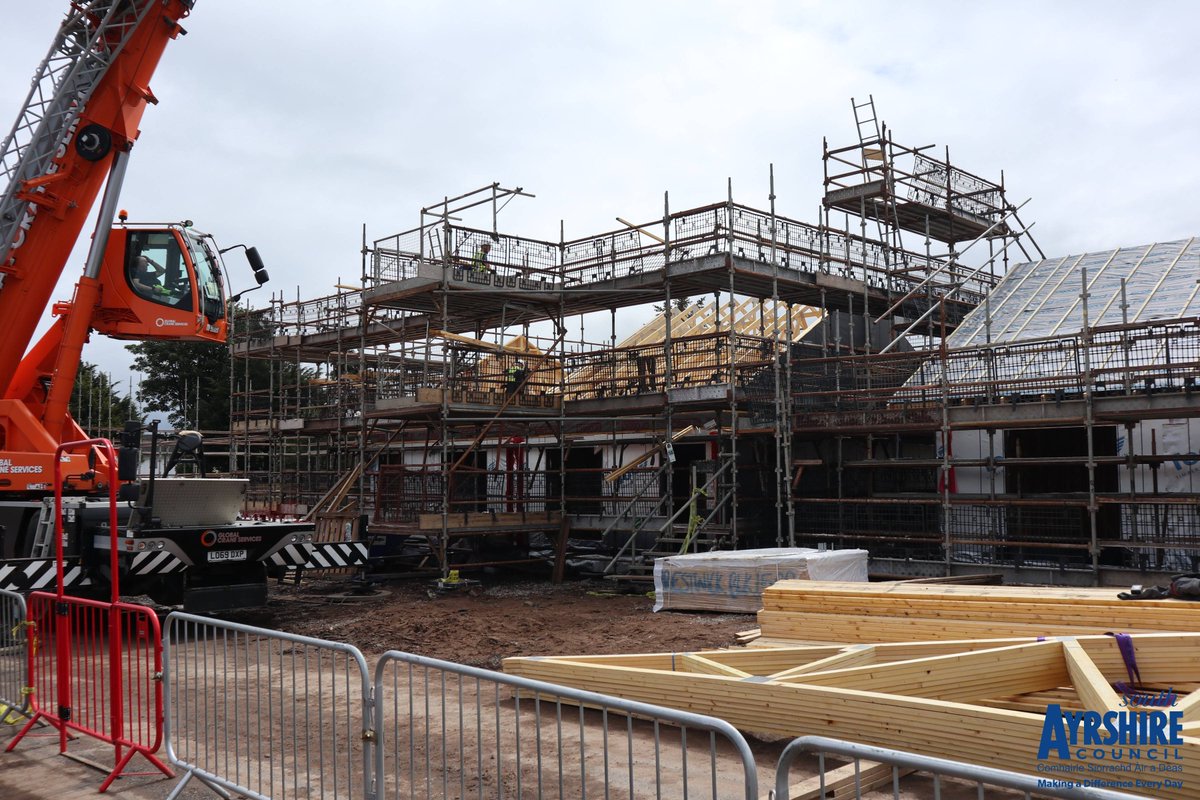 Local councillors were invited to see progress at St Ninian’s housing development in Prestwick. Foundations for a number of housing blocks are complete, as are groundworks to prepare for utilities, with the installation of gas, water & electrical mains all underway.