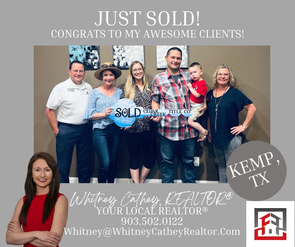 Wcatheyrealtor's tweet image. CONGRATS TO THE MCLEAN FAMILY ON PURCHASING YOUR HOME IN KEMP! IT WAS A PLEASURE WORKING FOR Y&apos;ALL! THANK YOU FOR TRUSTING ME FOR YOUR REAL ESTATE NEEDS!

#FATHOMTHAT #SOLD #KEMP #WHITNEYCATHEY
