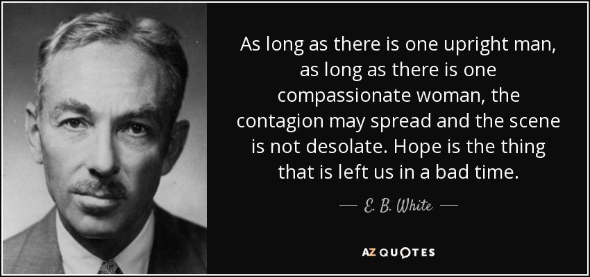 @IanHabs @EduFuturists @DebKellsey Great to be part of this conversation and bring the voices of @WholeEducation school and trust members to the table. It’s tough out there but there are so many people who are not letting that stop them. Makes me think of the EB White. Exchange the vintage language obvs!